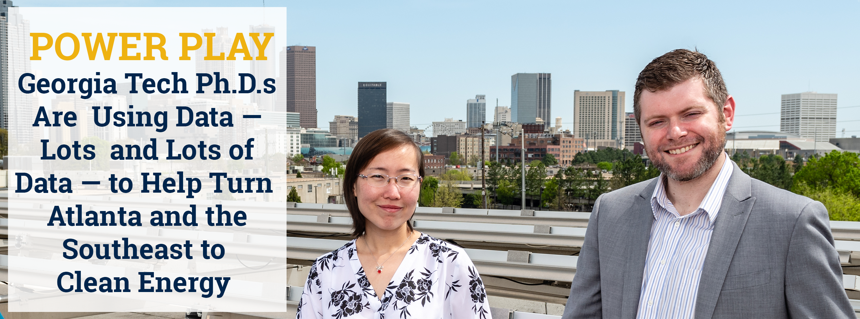 Georgia Tech Ph.D.s Xiaojing Sun and Matt Cox now work at The Greenlink Group, an environmental consulting company.
